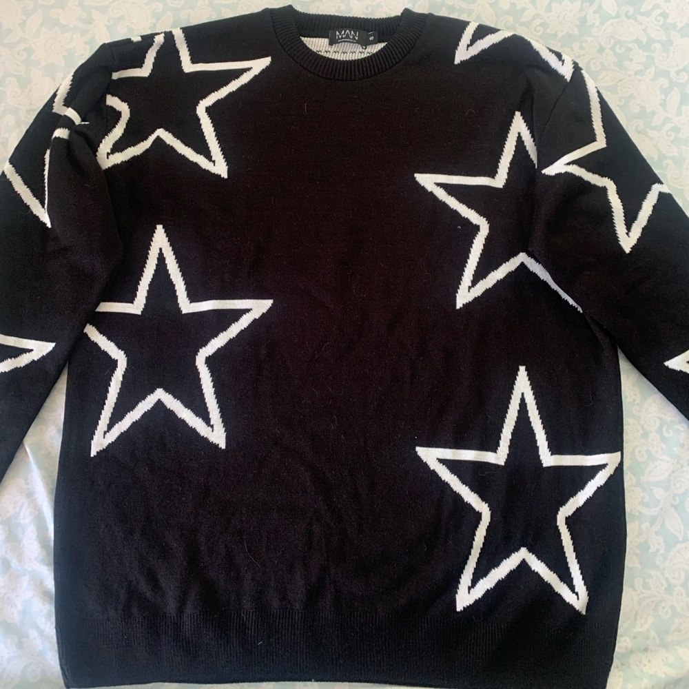 Oversized star knitted jumper